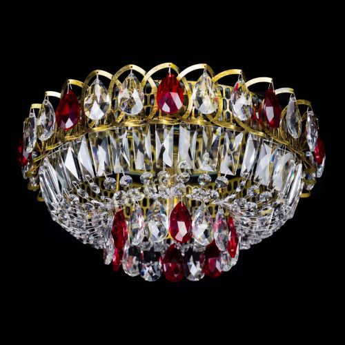 Люстра Астра Бутон №1 красная под бронзу в Химках Гусь Хрустальный