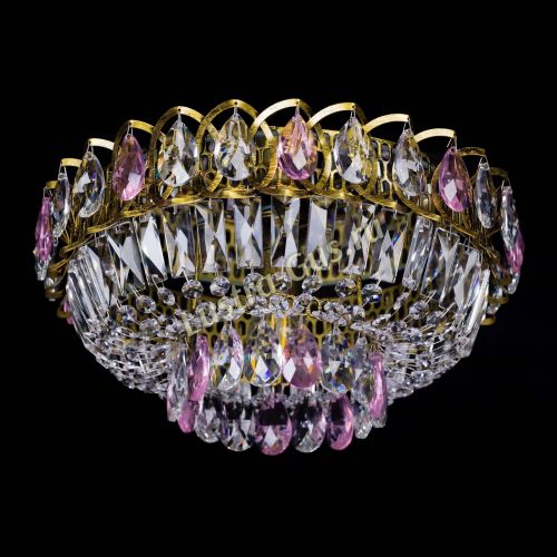 Люстра Астра Бутон №1 розовая под бронзу в Химках Гусь Хрустальный