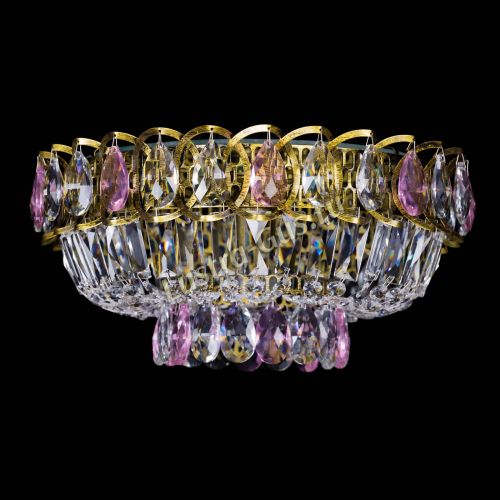 Люстра Астра Бутон №1 розовая под бронзу в Химках Гусь Хрустальный