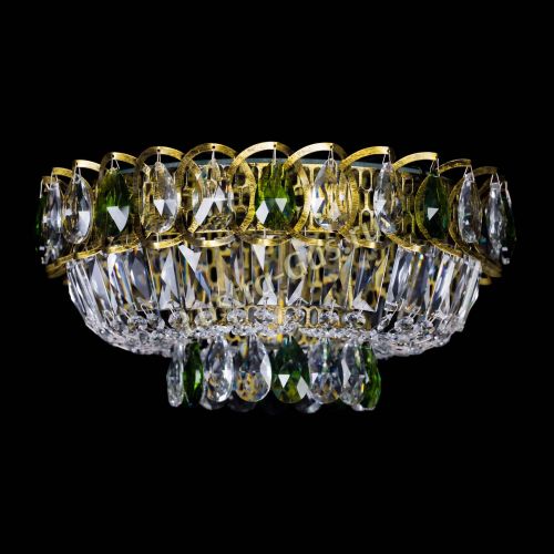 Люстра Астра Бутон №1 зеленая под бронзу в Химках Гусь Хрустальный