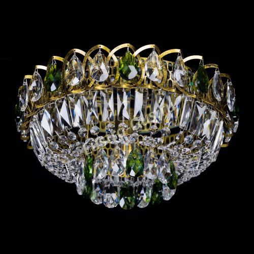 Люстра Астра Бутон №1 зеленая под бронзу в Химках Гусь Хрустальный