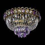 Люстра Астра Бутон №3 фиолетовая под бронзу в Химках