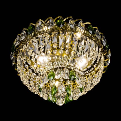 Люстра Астра Бутон №3 зеленая под бронзу в Химках Гусь Хрустальный