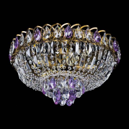 Люстра Астра Бутон №5 фиолетовая под бронзу в Химках Гусь Хрустальный