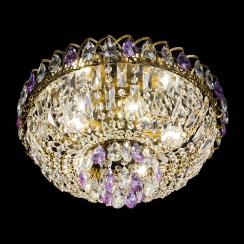 Люстра Астра Бутон №5 фиолетовая под бронзу в Химках Гусь Хрустальный