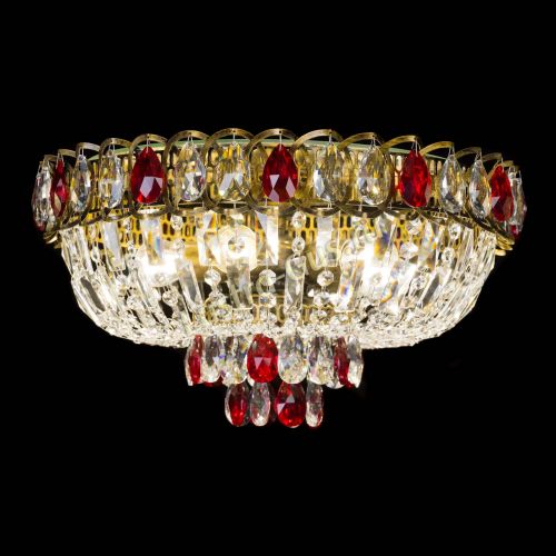 Люстра Астра Бутон №5 красная под бронзу в Химках Гусь Хрустальный