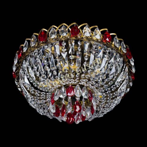 Люстра Астра Бутон №5 красная под бронзу в Химках Гусь Хрустальный