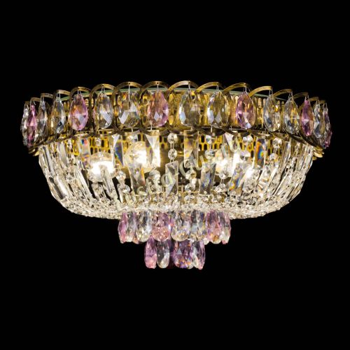 Люстра Астра Бутон №5 розовая под бронзу в Химках Гусь Хрустальный