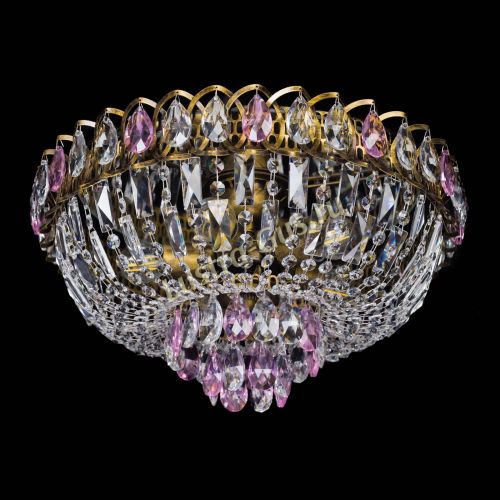 Люстра Астра Бутон №5 розовая под бронзу в Химках Гусь Хрустальный