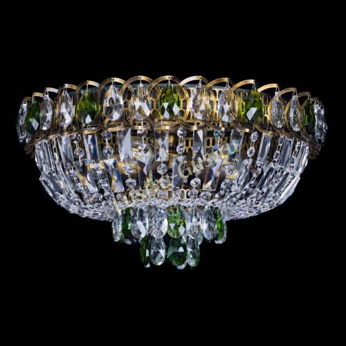 Люстра Астра Бутон №5 зеленая под бронзу в Химках Гусь Хрустальный