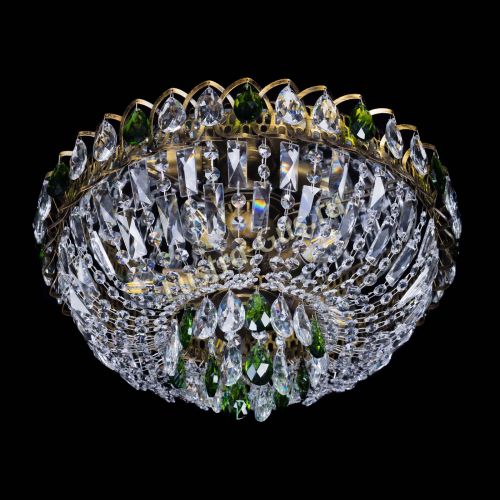 Люстра Астра Бутон №5 зеленая под бронзу в Химках Гусь Хрустальный