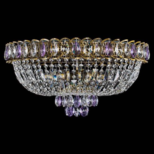 Люстра Астра Бутон №6 под бронзу Фиолетовая в Химках Гусь Хрустальный