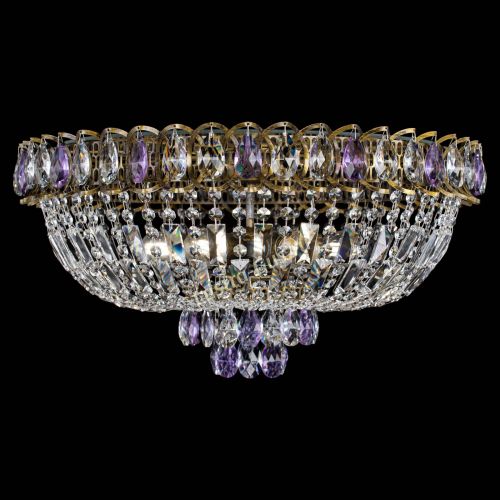 Люстра Астра Бутон №6 под бронзу Фиолетовая в Химках Гусь Хрустальный