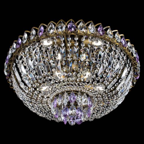 Люстра Астра Бутон №6 под бронзу Фиолетовая в Химках Гусь Хрустальный