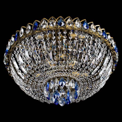 Люстра Астра Бутон №6 под бронзу Синяя в Химках Гусь Хрустальный