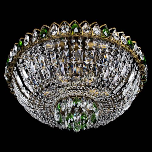 Люстра Астра Бутон №6 под бронзу Зеленая в Химках Гусь Хрустальный