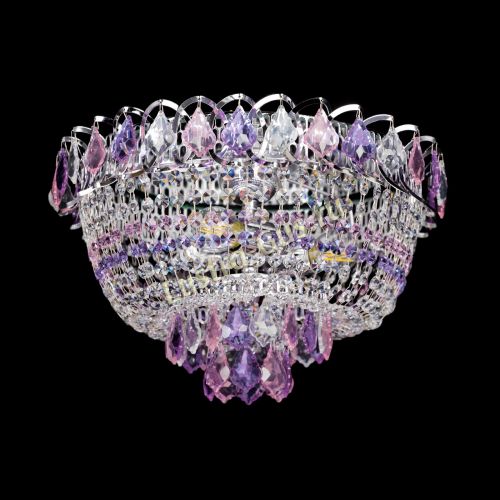 Люстра Астра дубик ровозо-фиолетовая в Химках Гусь Хрустальный