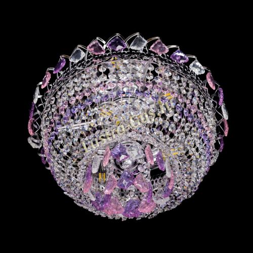 Люстра Астра дубик ровозо-фиолетовая в Химках Гусь Хрустальный