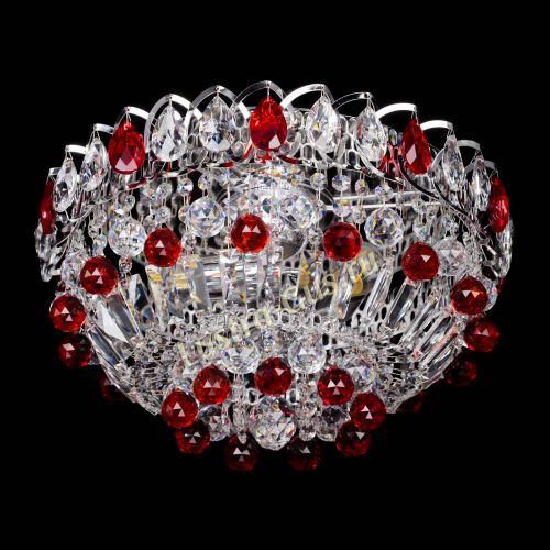 Люстра Астра Шар №3 Красная в Химках Гусь Хрустальный