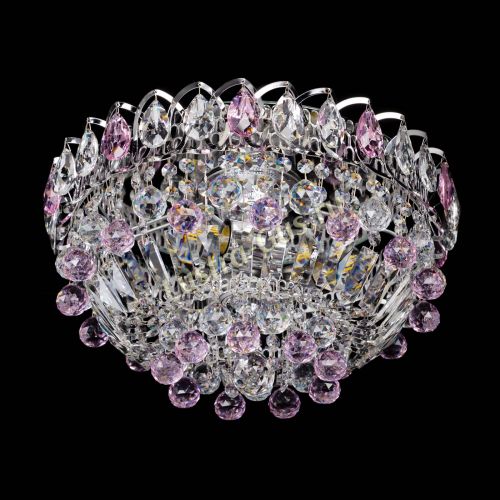 Люстра Астра Шар №3 Розовая в Химках Гусь Хрустальный