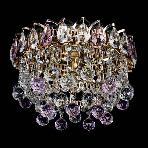 Люстра Астра Шар розовая в Химках Гусь Хрустальный