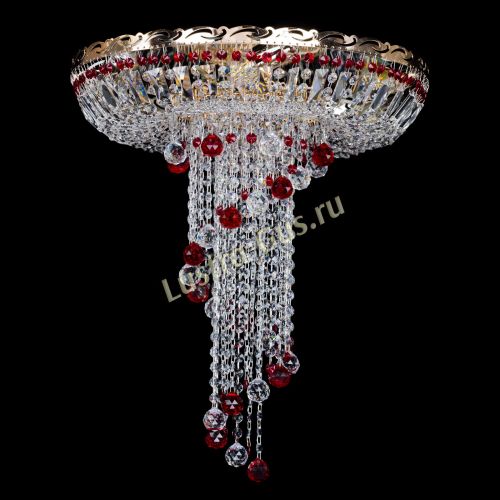 Люстра Диана №6 Шар 30 красная в Химках Гусь Хрустальный