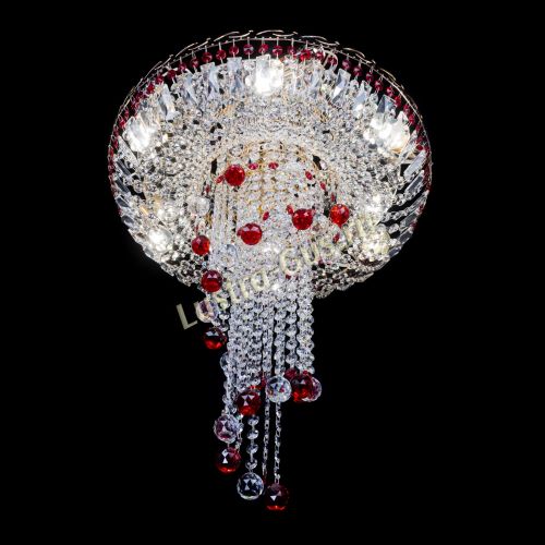 Люстра Диана №6 Шар 30 красная в Химках Гусь Хрустальный