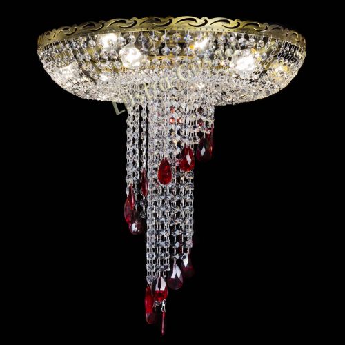 Люстра Диана №6 журавлик красная под бронзу в Химках Гусь Хрустальный