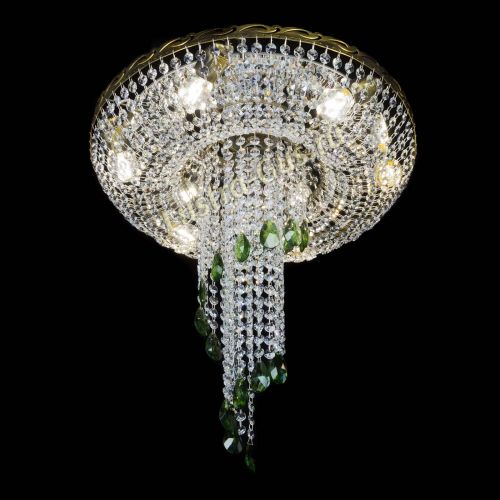 Люстра Диана №6 журавлик зеленая под бронзу  в Химках Гусь Хрустальный