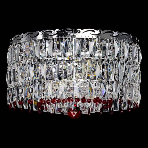 Люстра Диана Пластинка №3 красная в Химках Гусь Хрустальный