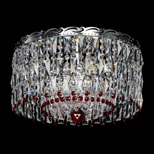 Люстра Диана Пластинка №3 красная в Химках Гусь Хрустальный