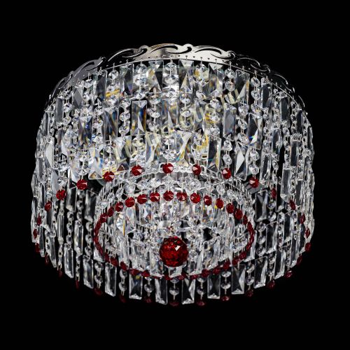 Люстра Диана Пластинка №3 красная в Химках Гусь Хрустальный