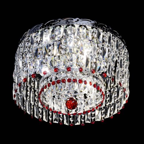 Люстра Диана Пластинка №3 красная в Химках Гусь Хрустальный