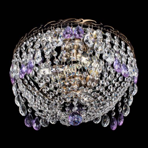 Люстра Диана журавлик фиолетовая в Химках Гусь Хрустальный