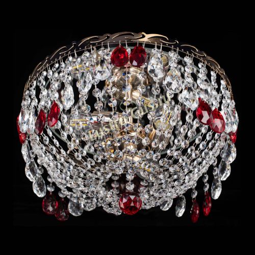 Люстра Диана журавлик красная в Химках Гусь Хрустальный