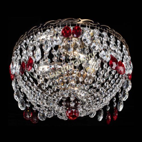 Люстра Диана журавлик красная в Химках Гусь Хрустальный