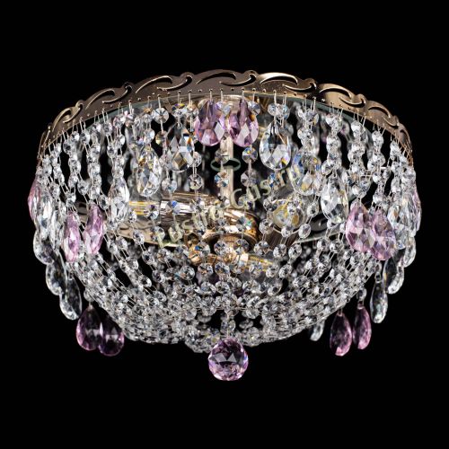 Люстра Диана журавлик розовая в Химках Гусь Хрустальный