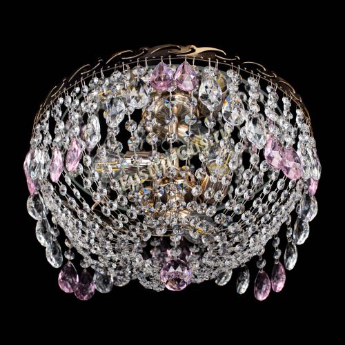 Люстра Диана журавлик розовая в Химках Гусь Хрустальный