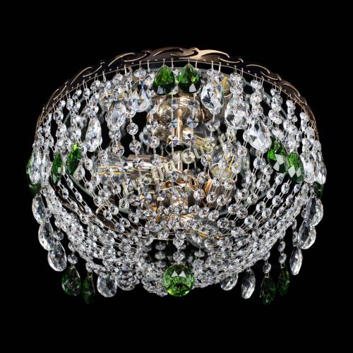 Люстра Диана журавлик зеленая в Химках Гусь Хрустальный