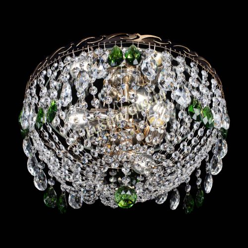 Люстра Диана журавлик зеленая в Химках Гусь Хрустальный