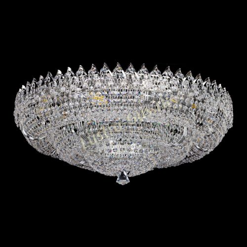 Люстра Двойное Кольцо Корона 700 мм в Химках Гусь Хрустальный