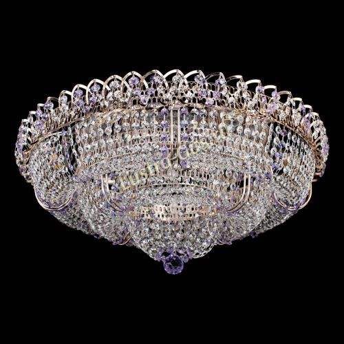 Люстра Двойное Кольцо Классика №6 фиолетовая в Химках Гусь Хрустальный