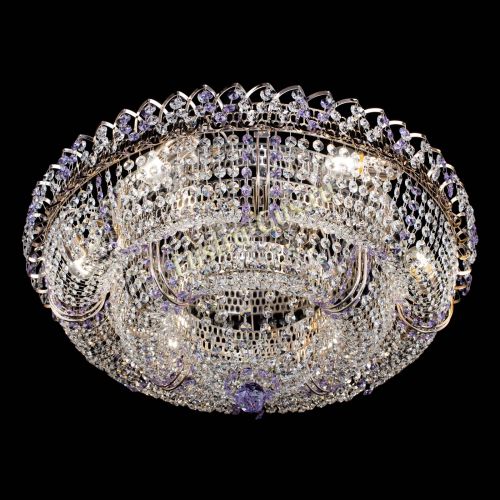 Люстра Двойное Кольцо Классика №6 фиолетовая в Химках Гусь Хрустальный