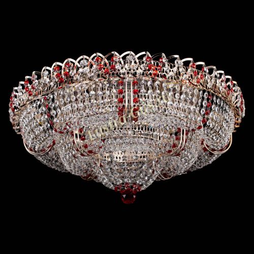 Люстра Двойное Кольцо Классика №6 красная в Химках Гусь Хрустальный