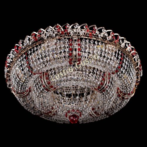 Люстра Двойное Кольцо Классика №6 красная в Химках Гусь Хрустальный