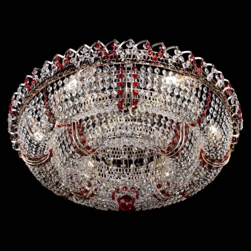 Люстра Двойное Кольцо Классика №6 красная в Химках Гусь Хрустальный