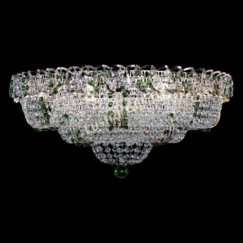 Люстра Двойное Кольцо Классика №6 зеленая в Химках Гусь Хрустальный