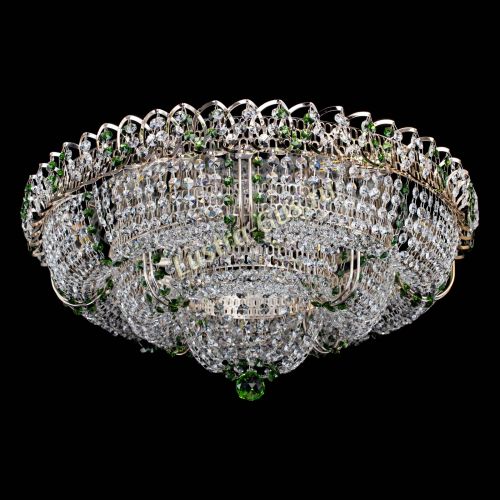 Люстра Двойное Кольцо Классика №6 зеленая в Химках Гусь Хрустальный