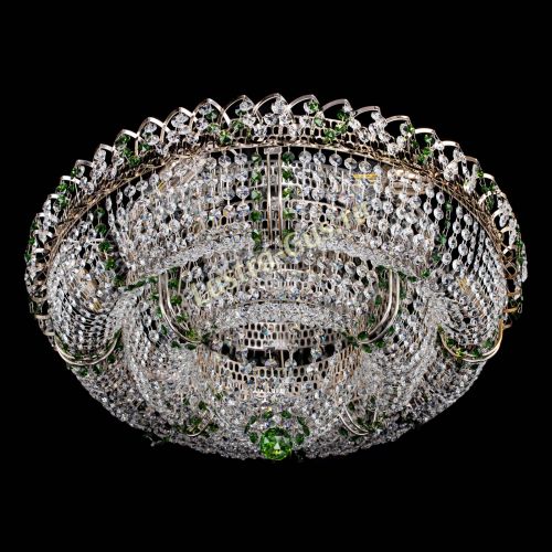Люстра Двойное Кольцо Классика №6 зеленая в Химках Гусь Хрустальный