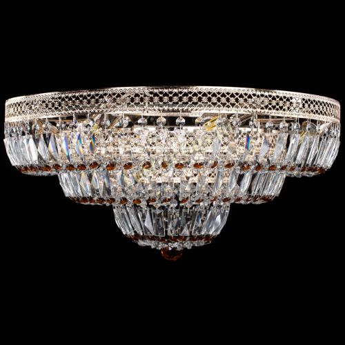 Люстра Двойное Кольцо Венеция чайная в Химках Гусь Хрустальный